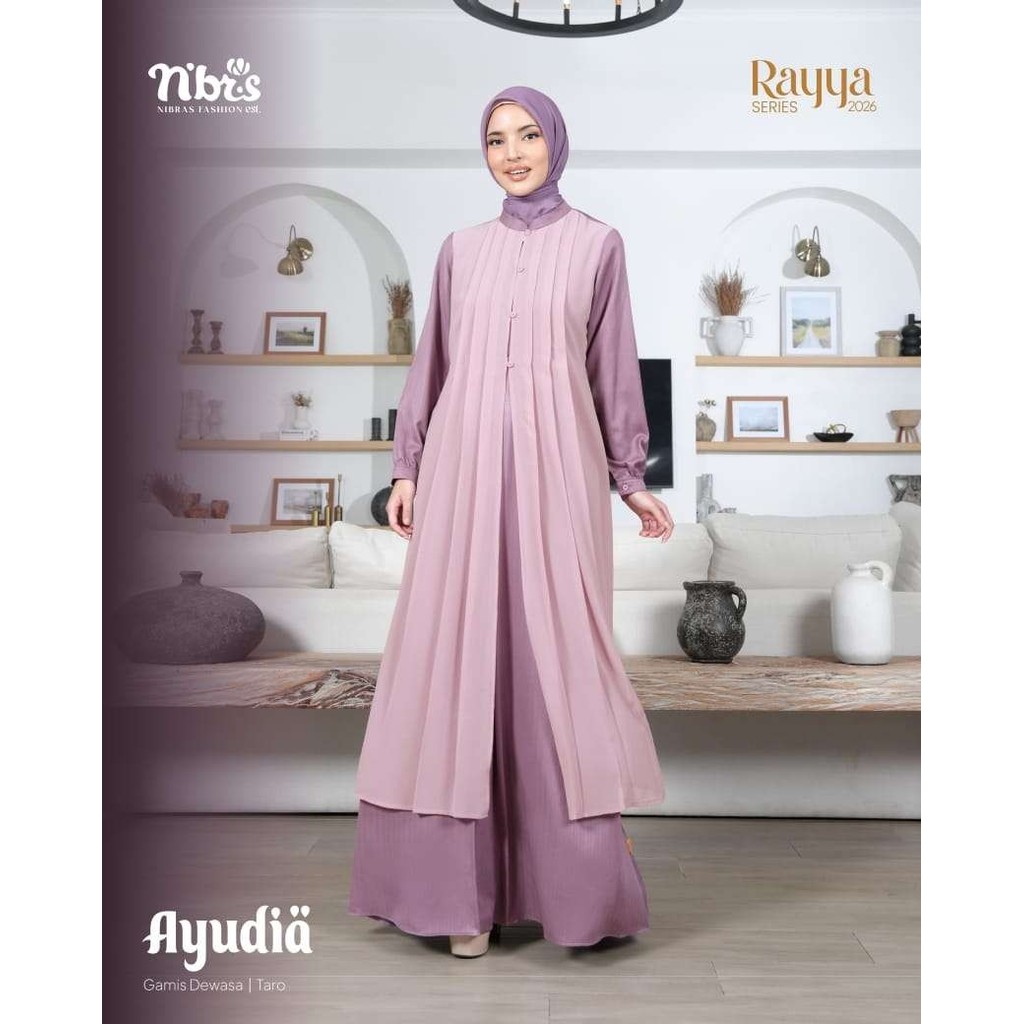 GAMIS NIBRAS AYUDIA / Dress Gamis   - Sarimbit Nibras Raya Series 2026