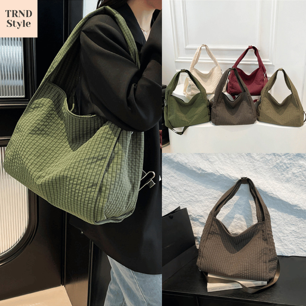 ZAHASHOP Tas Selempang Wanita Kain Waffle Kualitas Premium Tas Tote Bag Cewe Fashion Korean Style TB