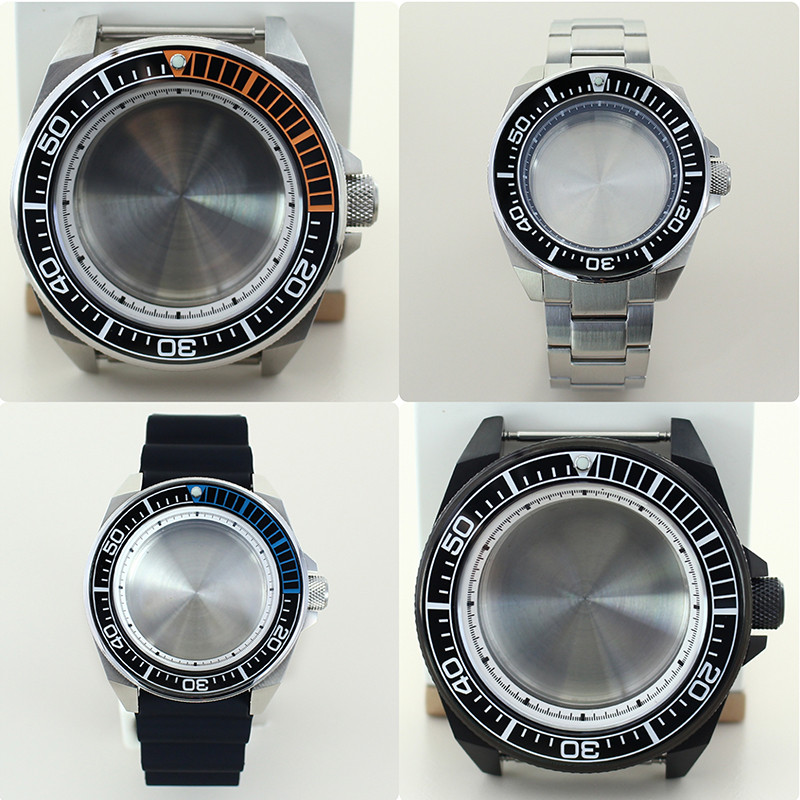 Mofied Samurai ving Wat- Case 43.8mm For Seiko NH35 NH36 NH38 NH34 4R36 Movement 316L Steel Bracelet