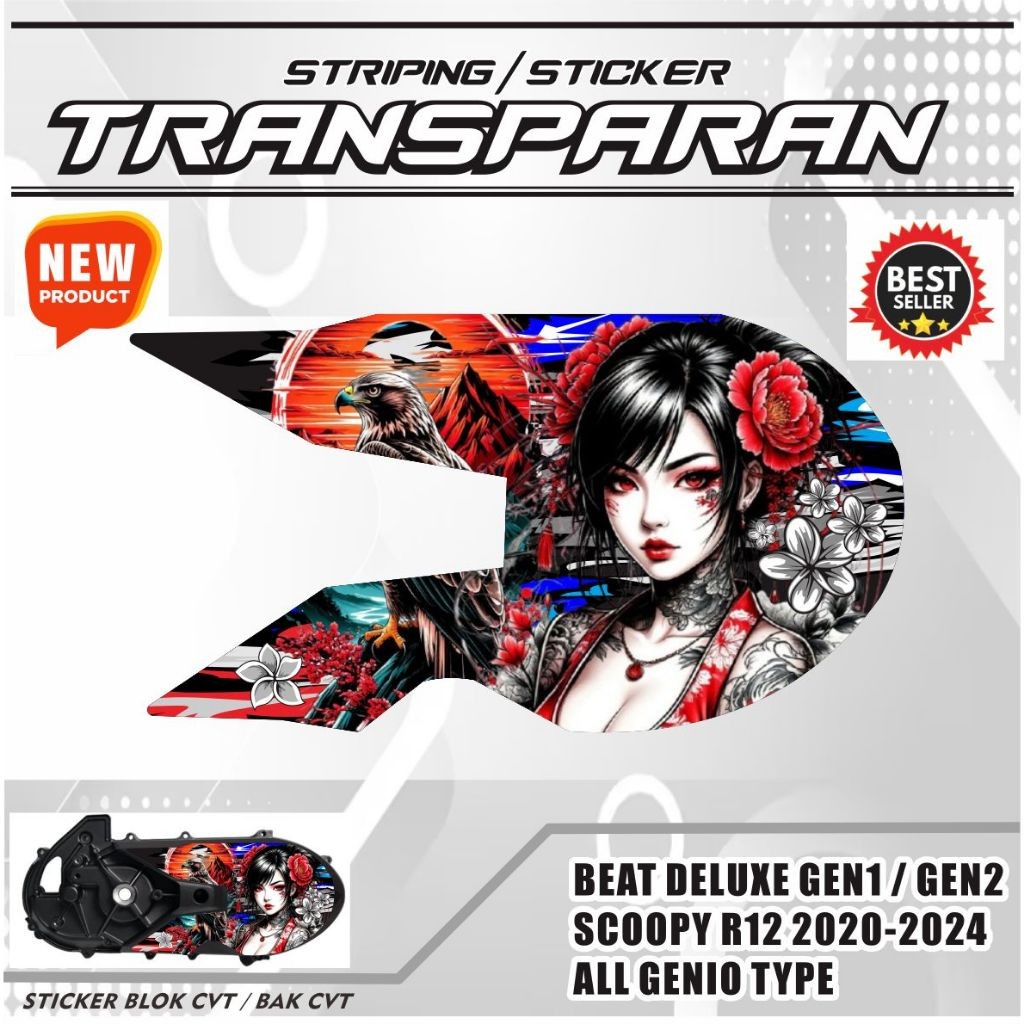 VARIASI CVT / STIKER CVT BEAT DELUXE STIKER TRANSFARAN SCOOPY NEW