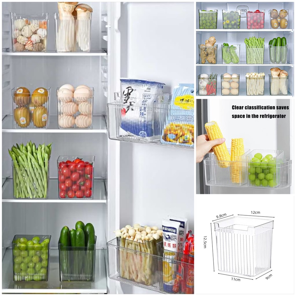 PROMO TERBARU (DAS) Box Akrilik Kulkas / Kotak Makanan Kulkas Transparan Storage Buah Kotak Box