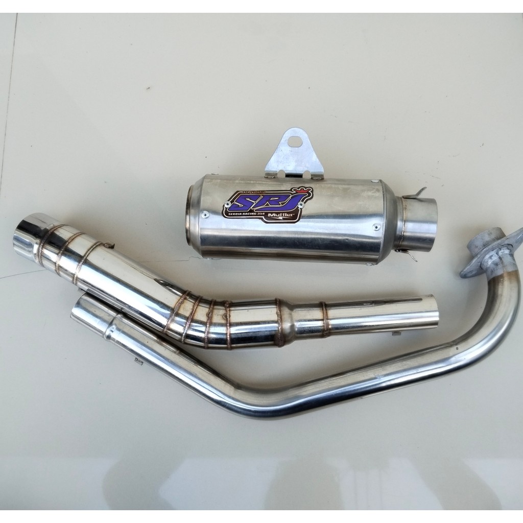 knalpot srj racing 354 gp1 satria fu fi vixion rsonic r15 v2 v3 cbr 150r old new mx king byson gl mp
