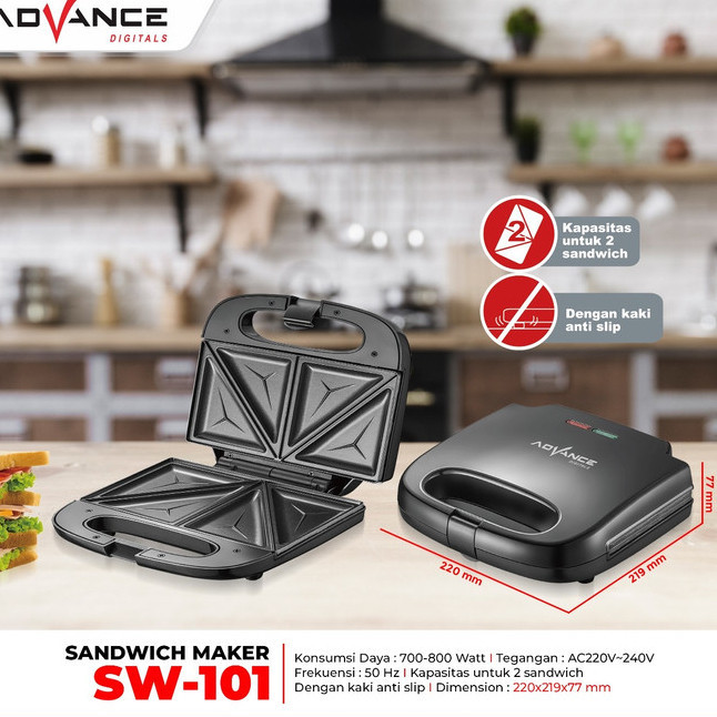 Sandwich Maker / Pemanggang Roti / Pemanggang Sandwich / Sandwich Maker ADVANCE / Sandwich Toaster M