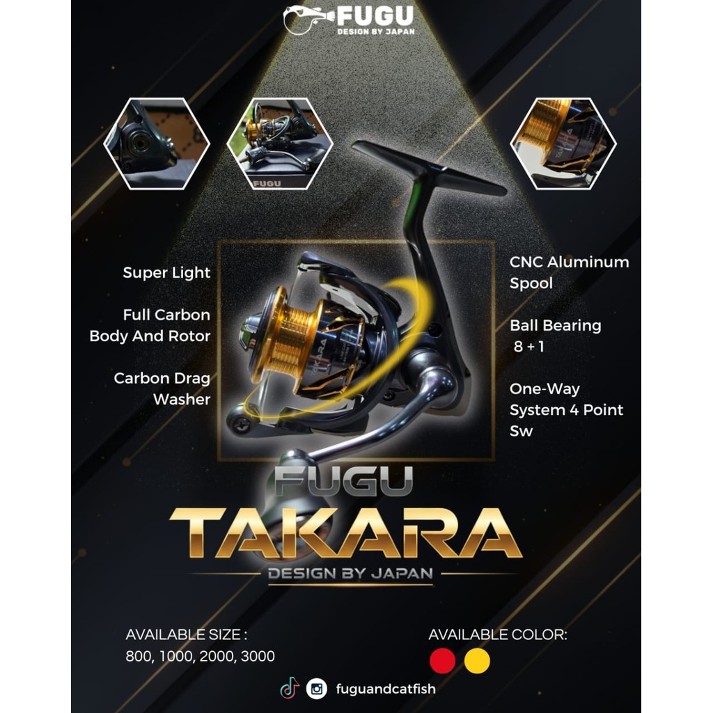 FUGU - Reel Spinning Takara PH 800 s/d 3000 SW Carbon Body