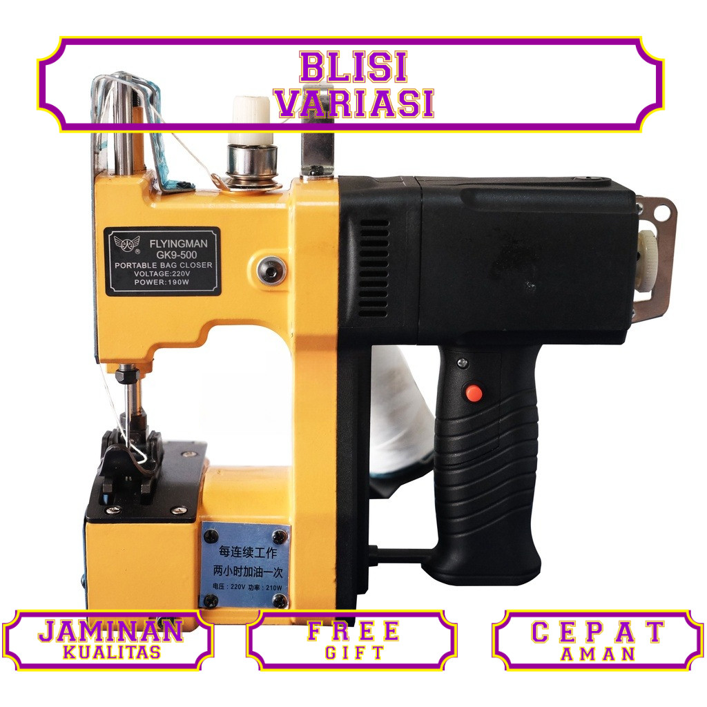 FLYINGMAN GK 9 - 500 MESIN JAHIT KARUNG BERAS GEOTEXTILE PORTABLE BAG CLOSER GK9 500 GK9-500