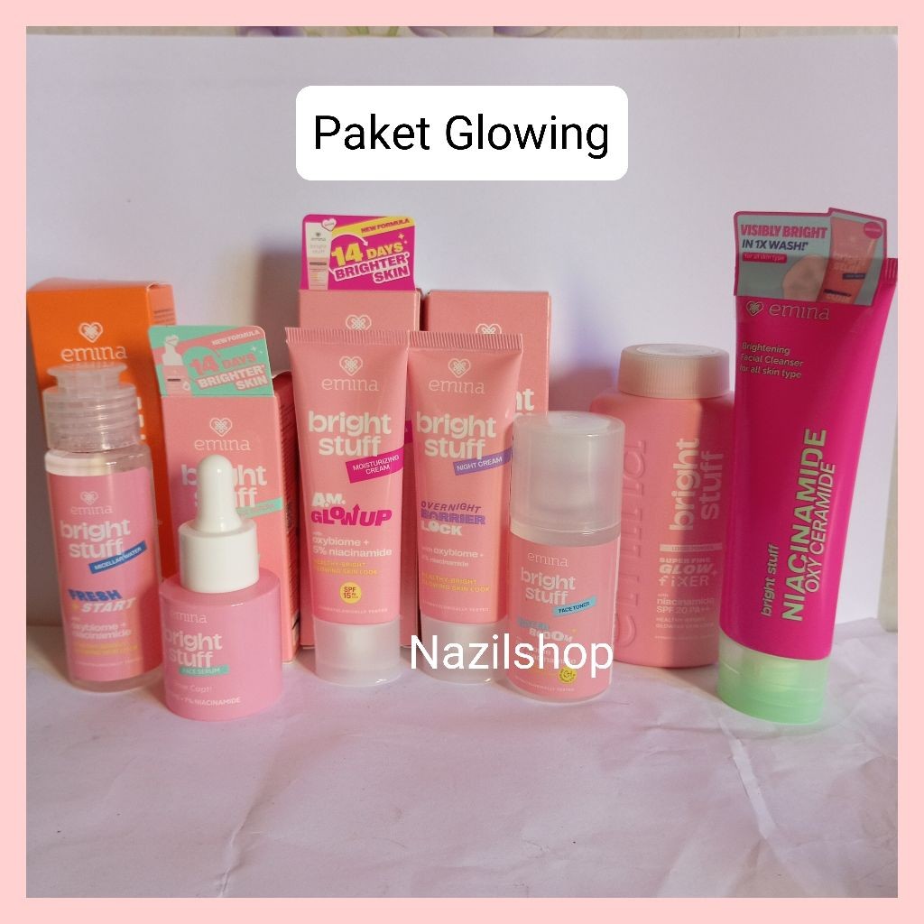 Bisa COD Paket EMINA 1 Paket Series Lengkap / Paket Hemat Emina Bright Stuff Untuk Kulit Normal Menc