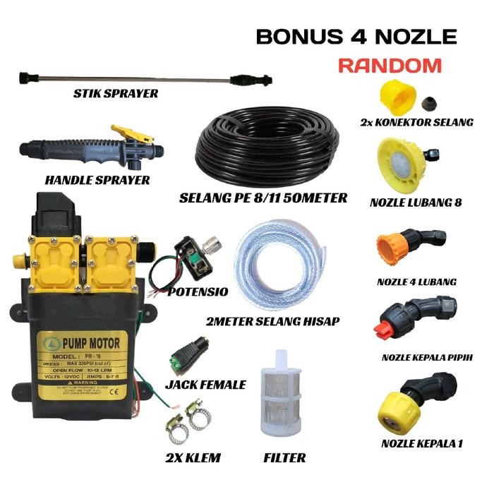 promo Paket Sprayer Pertanian Dinamo Steam 320Psi Selang 50Meter terlaris
