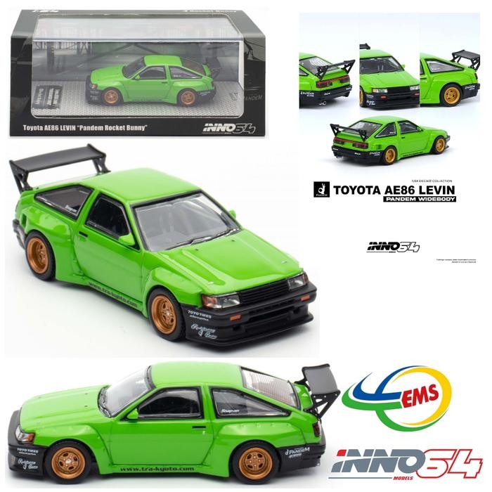 IN64-AE86PL-GRN - INNO64 1/64 TOYOTA AE86 Levin "PANDEM ROCKET BUNNY" Green ANS99