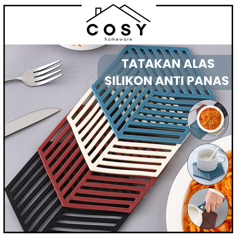 COSY Tatakan Alas Gelas Piring Panci Silikon Anti Panas Meja Makan / Alas Tatakan Mangkok Karet Unit