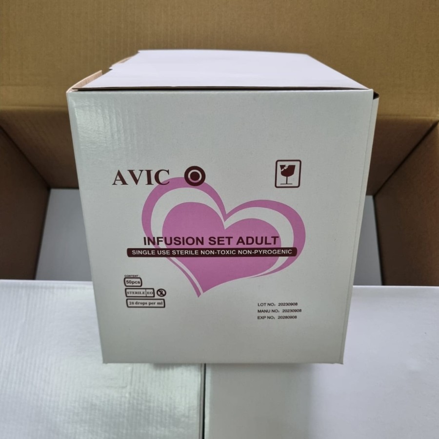 Infuset AVICO Dewasa. ADULT Infusion Set AVICO. Selang Infus Dewasa AVC.