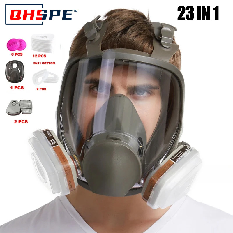 Full Face 6800 Gas Mask Spray Protective Mask Industrial Gas Mask Respirator New Type Gas Mask Forma