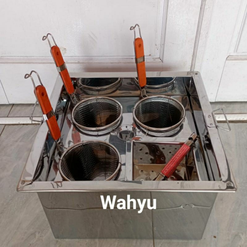 Dandang Mie Ayam 3 Lubang/Panci Mie Kocok/Dandang Mie Kotak Stainless/Dandang Kotak Murah