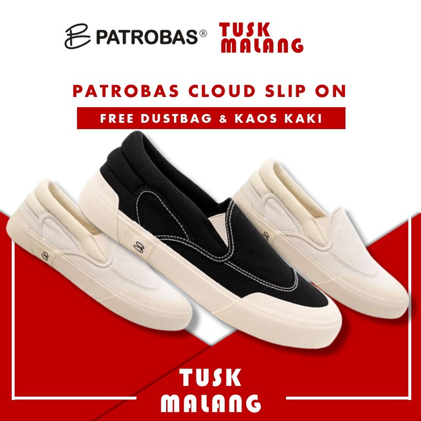 Sepatu Patrobas Cloud Slip On Original Sepatu Sneakers Slip On Patrobas Sepatu Casual Pria Wanita Or