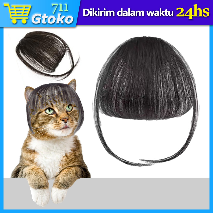 Poni Anjing Kucing Rambut Palsu Wig Cosplay Hewan Anjing Kucing