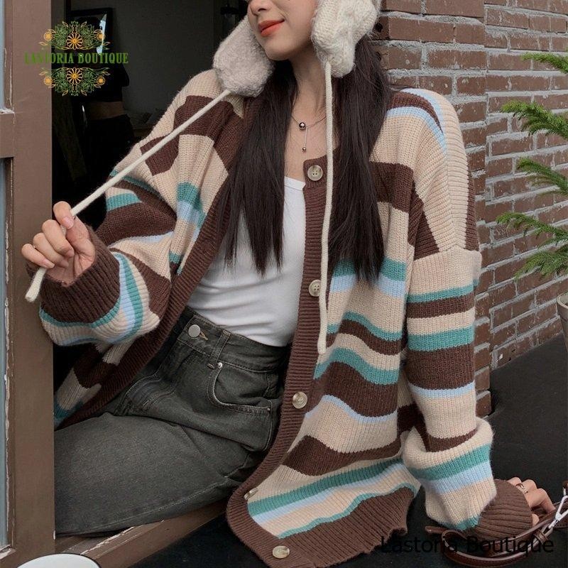 LC906 Oversized Kardigan Premium Korean Style Terbaru Lastoria Boutique