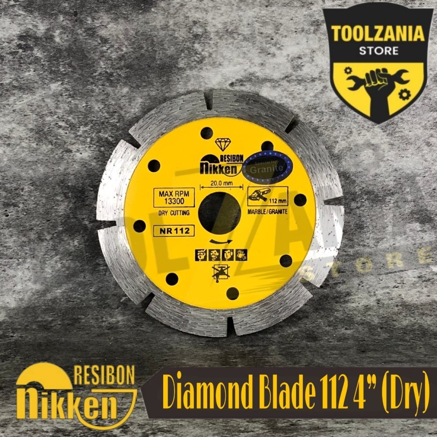 Diamond blade 112 4" dry cutting granite mata potong keramik 4 inch kering nikken resibon 112  NR-84