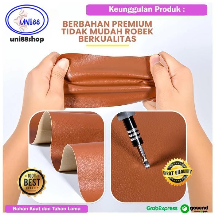 uni88 Kulit Tambal Sofa Jok Motor Robek Stiker Leather PU Sintetis Meteran Penambal Jok Mobil Robek 