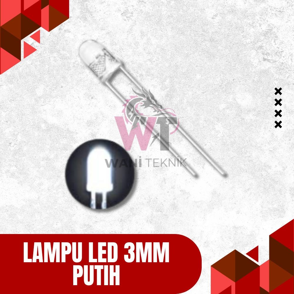 Lampu LED 3MM Putih – LED Kecil Transparan