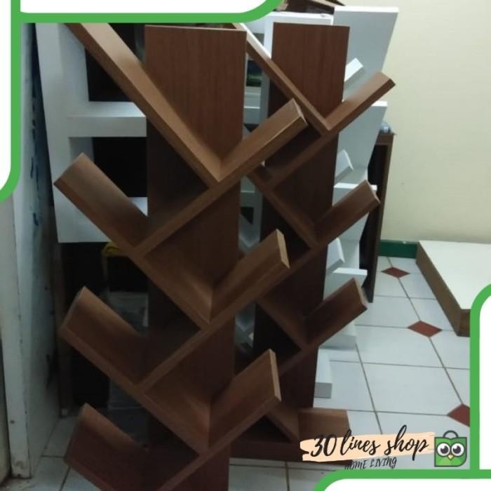 Rak Buku Minimalis Rak Buku Kayu Bookshelves Model Pohon - Serat Kayu