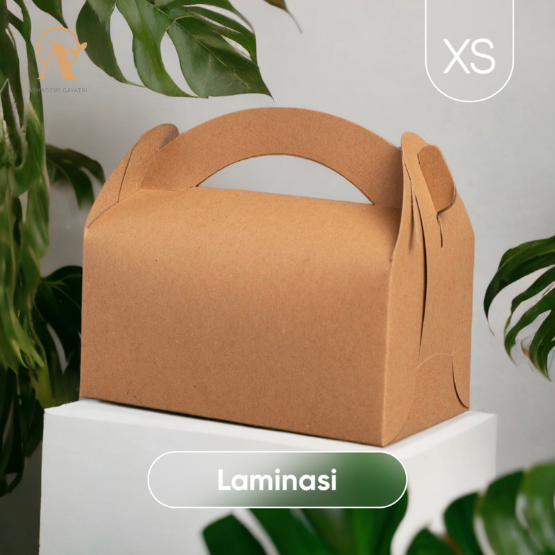 Ashadewi Gayatri - Gable Box Kraft : 16x9x8 cm / snack box / fried chicken box / kotak ayam goreng -