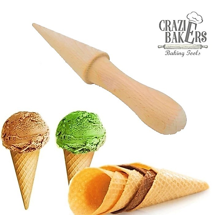 Cetakan Cone Ice Cream Waffle Cone Maker Kayu - 2
