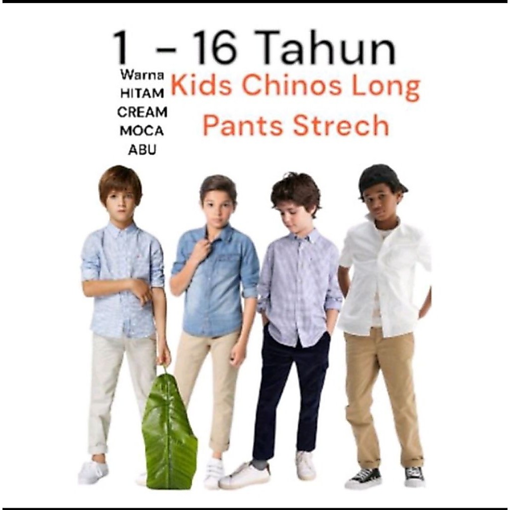 1 Sampai 16 Tahun Chino Panjang anak Lajang Dan Tanggung Pria