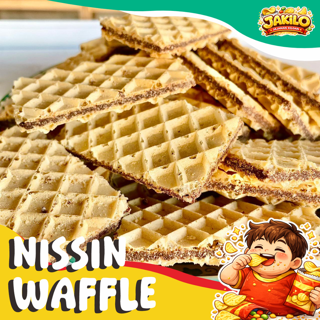 Waffle Nissin Coklat 200gr Wafer Nissin Classic - JAKILO Jajanan Kiloan