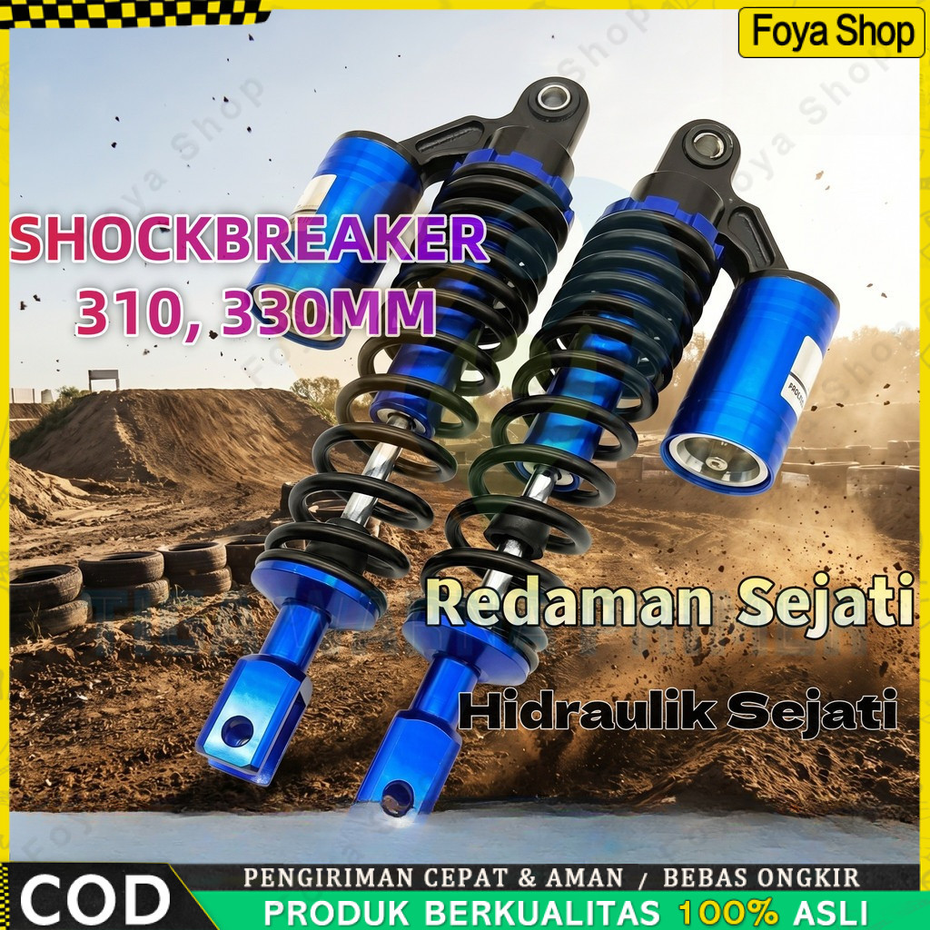 TWPR Shockbreaker Motor Matic KTC Tipe EVO 270MM 290MM 310MM 330MM Tabung Atas Adjustable Untuk Mio 