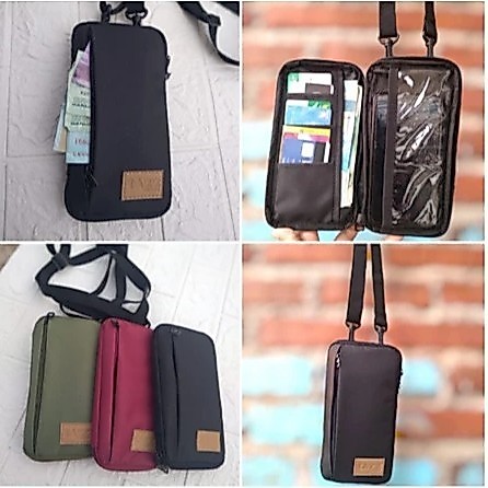 TAS HP GANTUNG MERK TAZZ TOUCHSCREEN PRIA WANITA DOMPET UANG HP TAS SELEMPANG HP TAS HANDPHONE CARD 