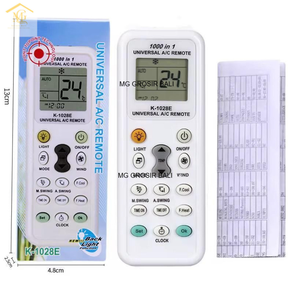 REMOTE AC UNIVERSAL 1000 IN 1 K1028E REMOTE AC SEMUA TIPE AC AIR CONDITIONER MURAH BERKUALITAS TAHAN