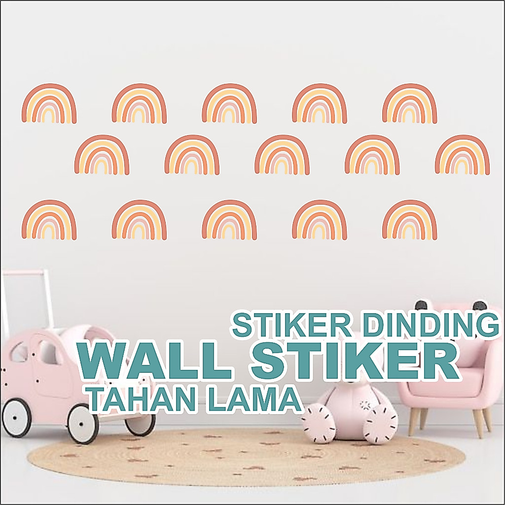 Stiker Dinding Pelangi Anak Aesthetic Vinyl/stiker aestetic/stiker dinding