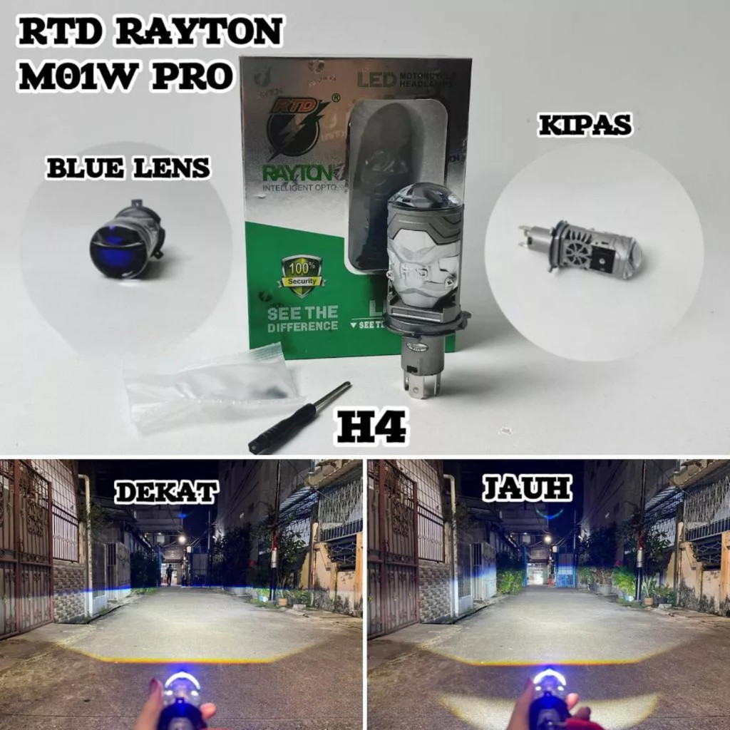 Mini Biled RTD RAYTON  M01W PRO - Lampu Utama H4 Biled LED
