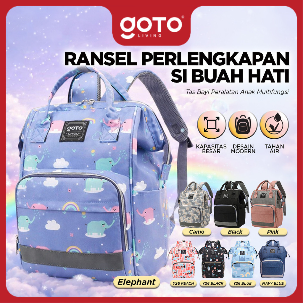 Goto Chizu Baby Diapers Bag Ransel Tas Bayi Peralatan Anak Multifungsi