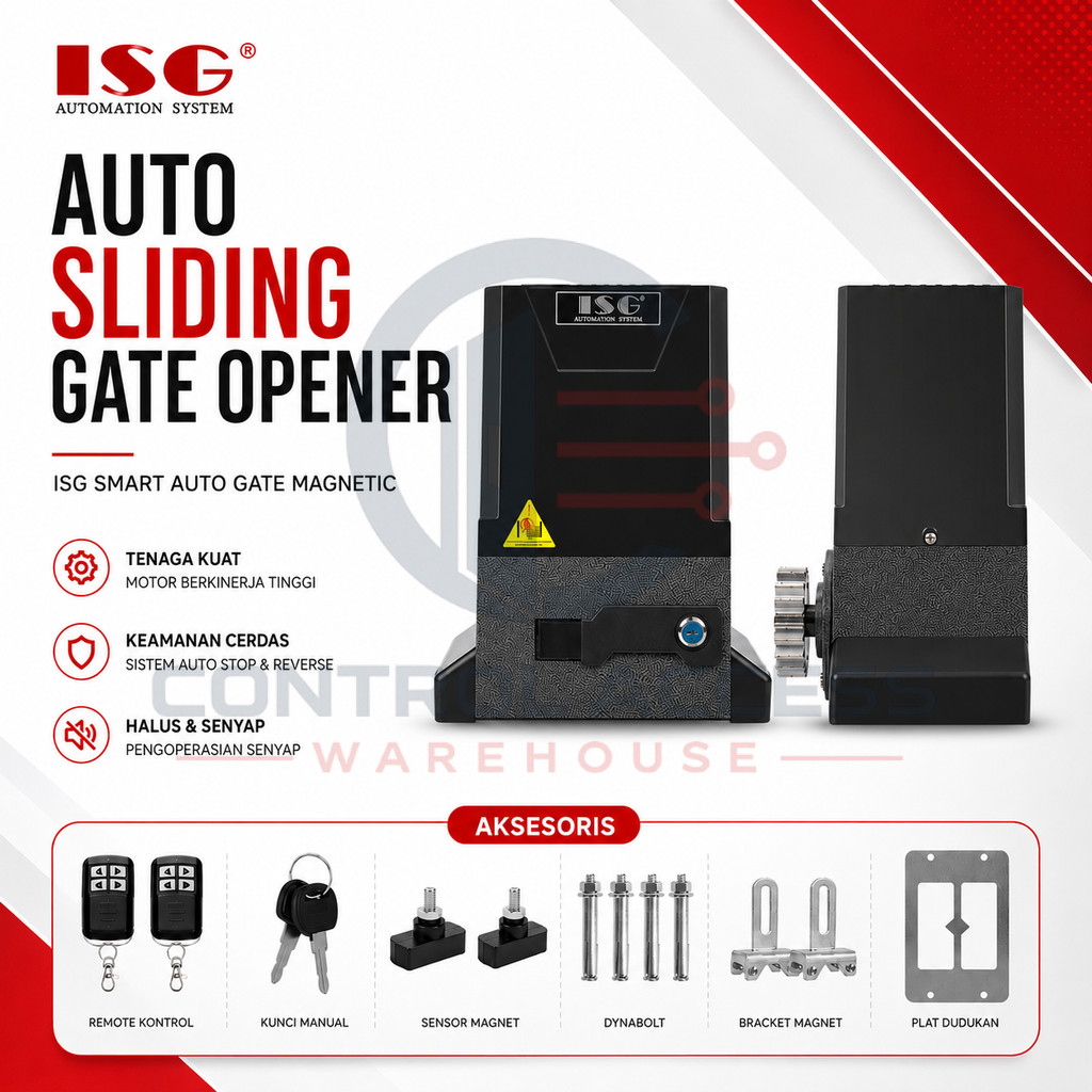 ISG Smart Sliding Gate Opener Magnetic Smart Control - Mesin Pagar Otomatis