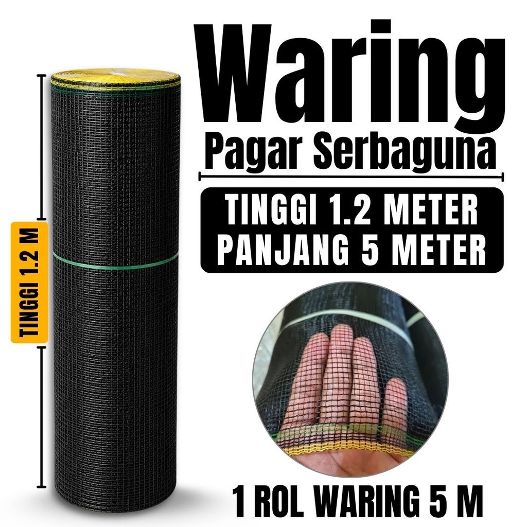 WARING JARING PAGAR TANAMAN PAGAR AYAM PANJANG 5 METER X TINGGI 1,2 METER JARING WARING ANYAMAN RAPI