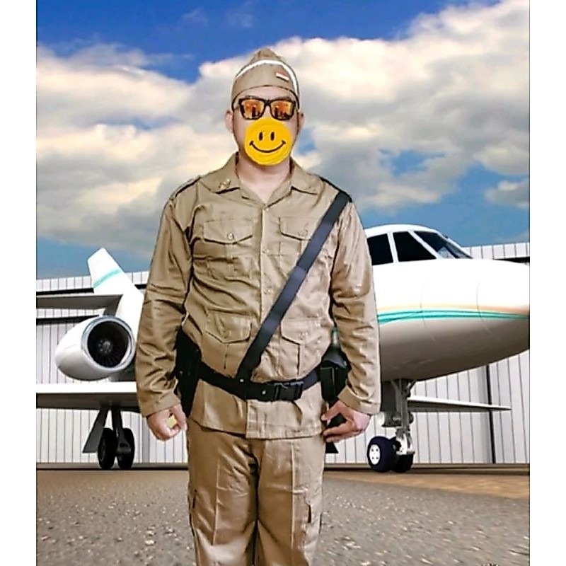 Baju Veteran Bung Tomo Dewasa / Baju Tentara Veteran Dewasa / BAJU BUNG TOMO DEWASA KOMPLIT / BAJU P