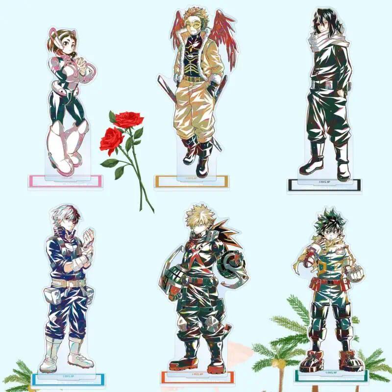 15Cm Anime Acrylic Standing Plates for My Hero Academia Ochaco Uraraka Hawks Shota Aizawa Shoto Todo