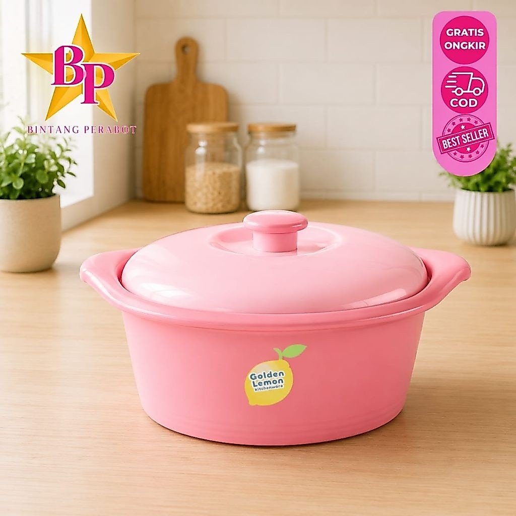 basi tutup oval bulat plastik cantik tebal pink golden lemon BTL 138/BTBT 169
