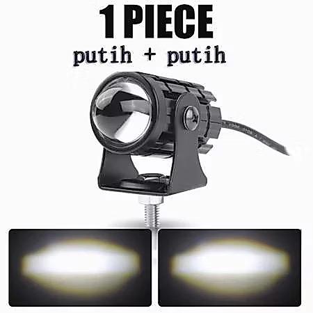 Lampu Laser Lampu Led Laser Mini Driving Dual Color Putih Kuning Motorcycle