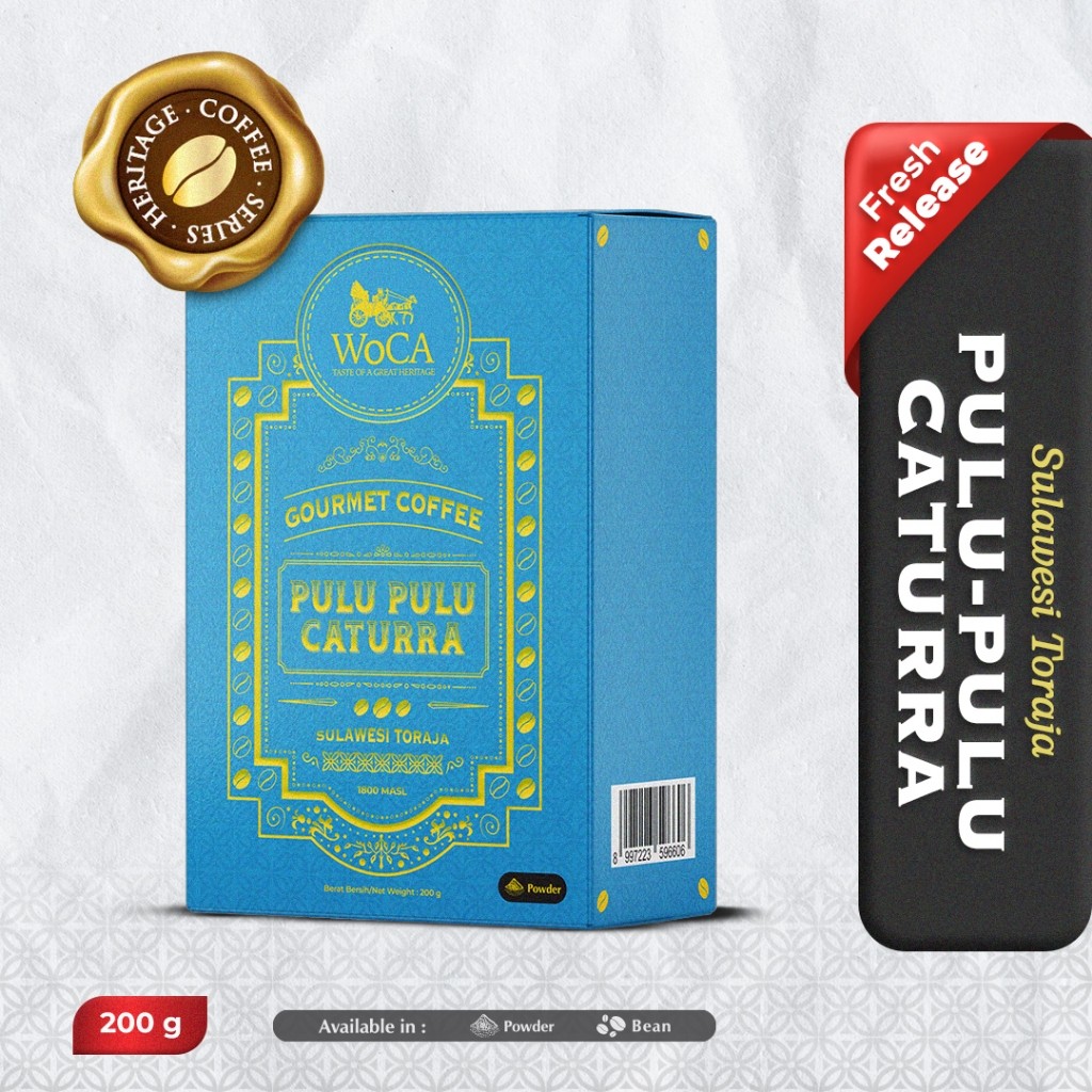 

JAMIN MURAH !!!WoCA Heritage Coffee Sulawesi Toraja Pulu Pulu Katura 200g(BISA LANGSUNG ORDER)