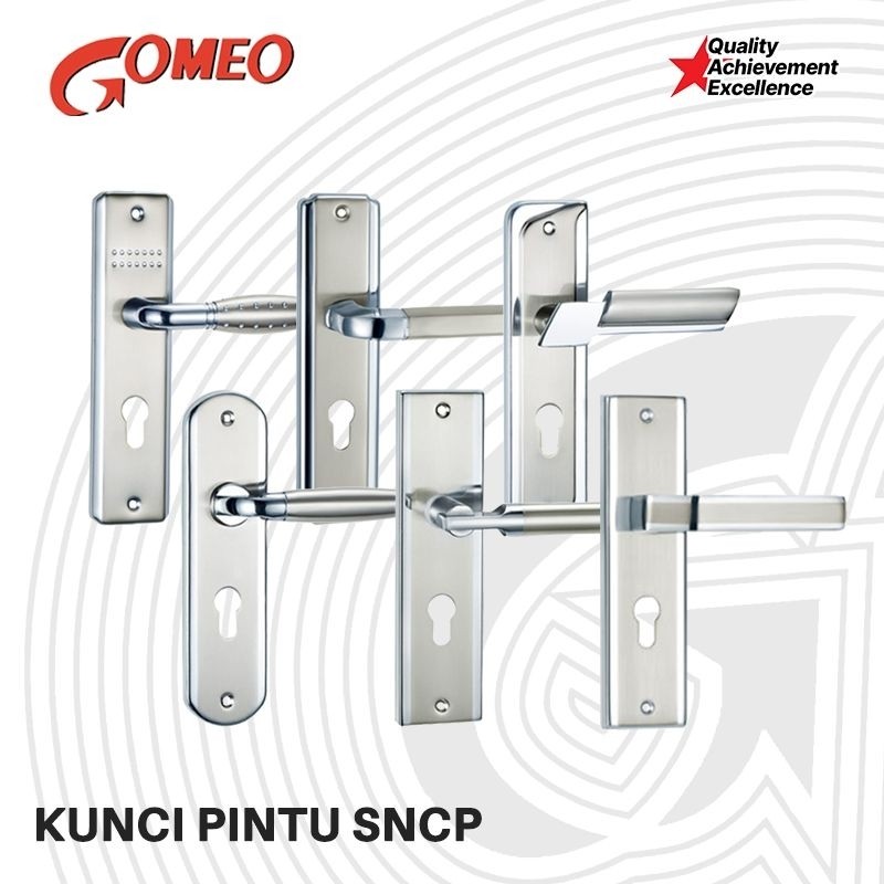 GOMEO Handle Kunci Pintu Set Putih SNCP Tanggung Besar