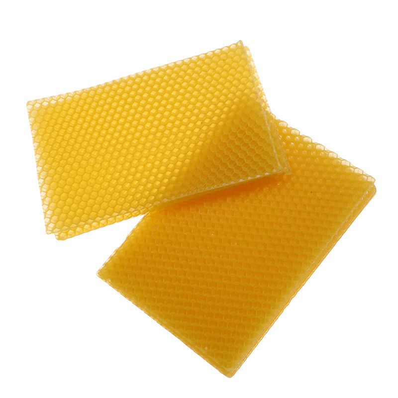 

10Pcs Natural Beeswax Sheets Honeycomb Sheet Hive Cell Frame Wax Foundation for Candle Making Craft Beekeeping DIY Supplies