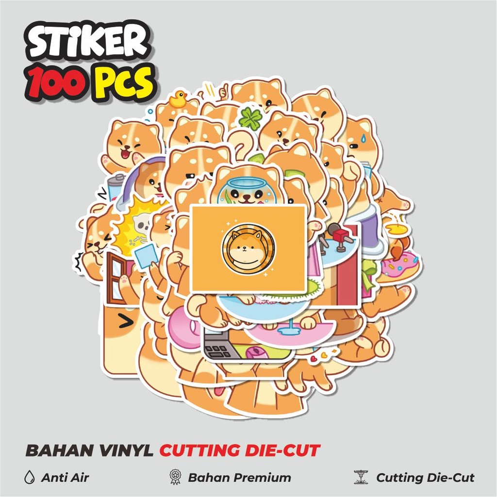 

Terbaru! 50 pcs Stiker Kartun Funny Shiba Inu Dekorasi Lucu Kreatif untuk Notebook, Skateboard, HP