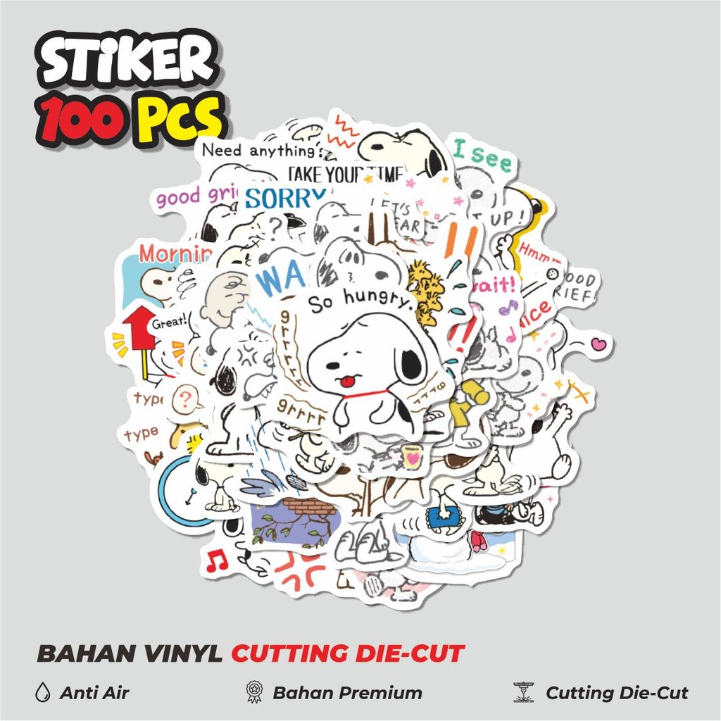 

Terbaru! 50 pcs Stiker Kartun Snoopy V8 Dekorasi Lucu Kreatif untuk Notebook, Skateboard, HP