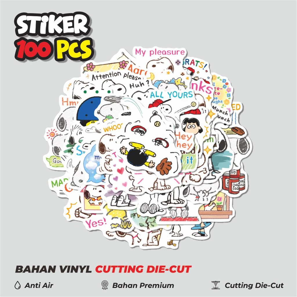 

Terbaru! 50 pcs Stiker Kartun Snoopy V12 Dekorasi Lucu Kreatif untuk Notebook, Skateboard, HP