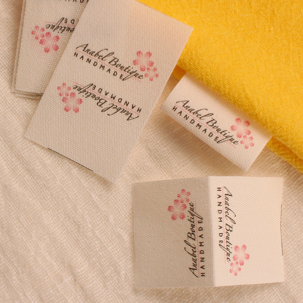 

Custom Sewing Labels, Brand Labels, Clothing Tags, Cotton Ribbon, Name Label, Your Text or Logo, 30x50mm, MD2055
