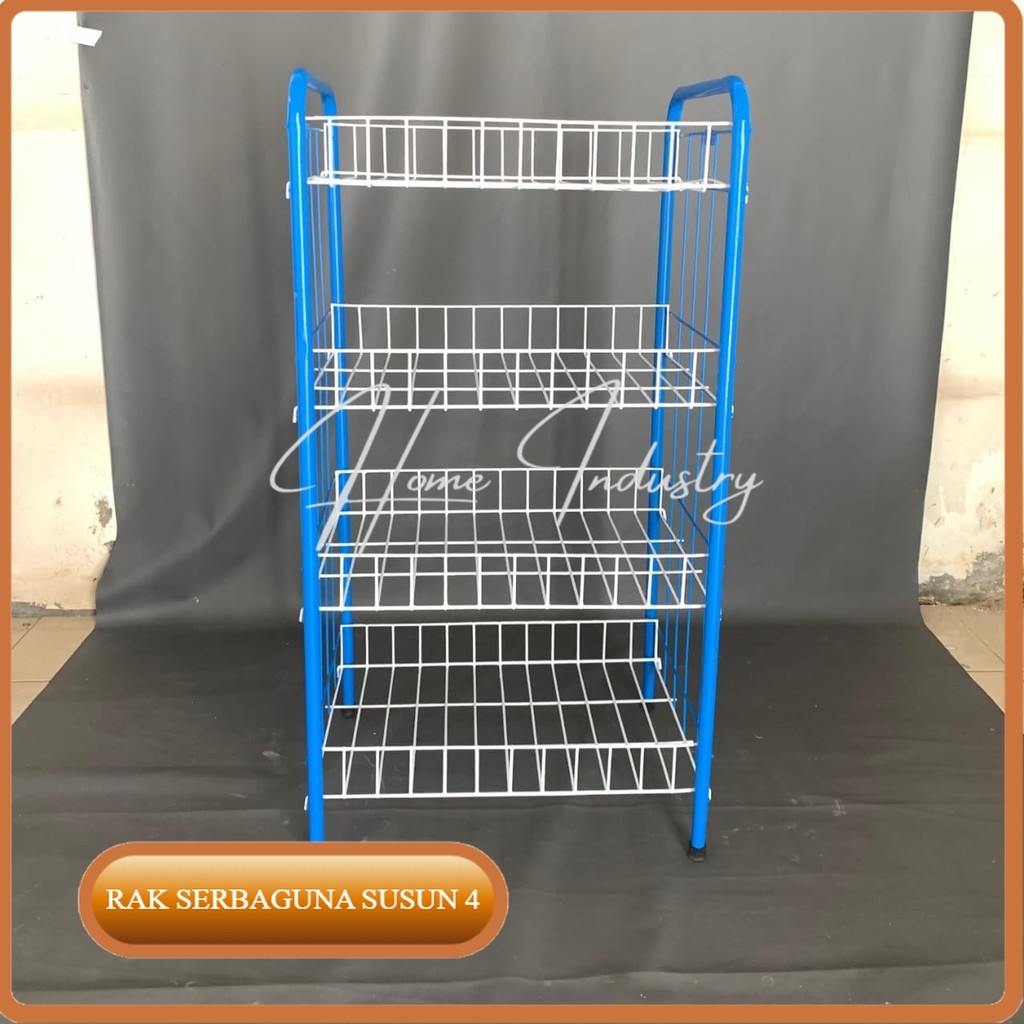 Rak Chiki mini Serbaguna Snack susun 4/Keranjang Jajan/Rak Toko Jualan/Rak Penyimpanan/Rak Display/R