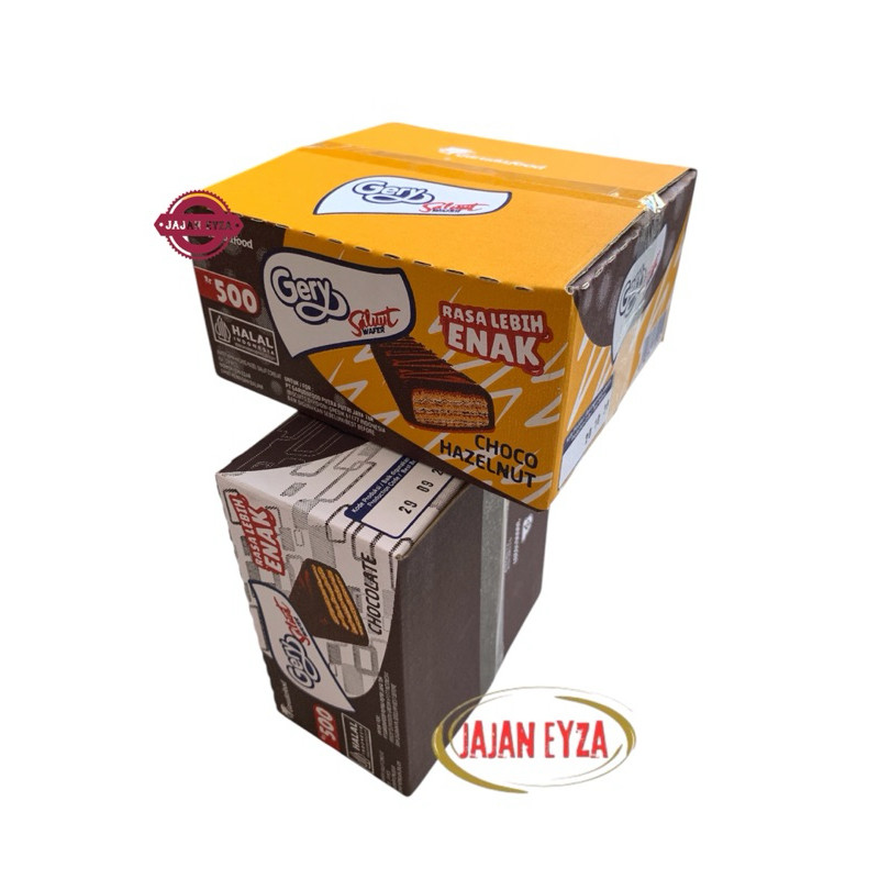

GARUDAFOOD GERY SALUUT WAFER CHOCO 1 BOX ISI 24pcs GERY SALUT HAZELNUT CHOCO