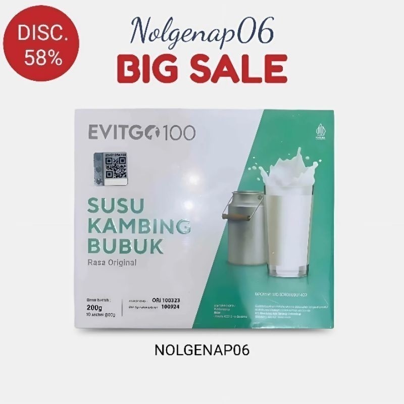 

Evitgo 100% susu kambing bubuk original 100%