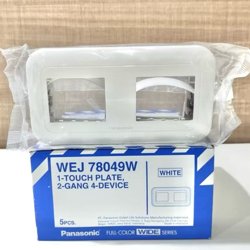 Panasonic WEJ 78049 W Frame Plat Saklar Tanam Panasonic 2 Gang 4 Device